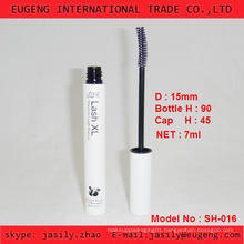 Aluminium shiny white mascara container